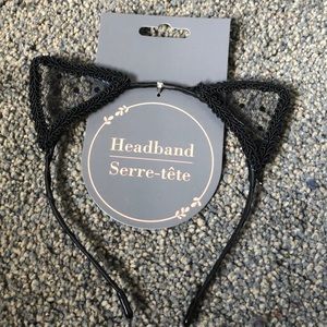 Cat Ears Black Cat Polka Dot & Lace Ears